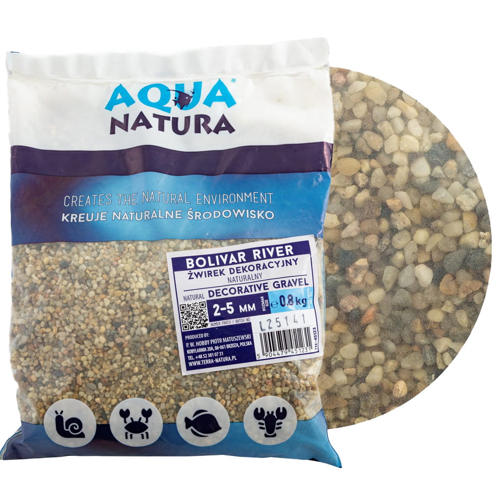 Żwirek dekoracyjny do akwarium Naturalny Aqua Natura 2-5mm 0,8kg